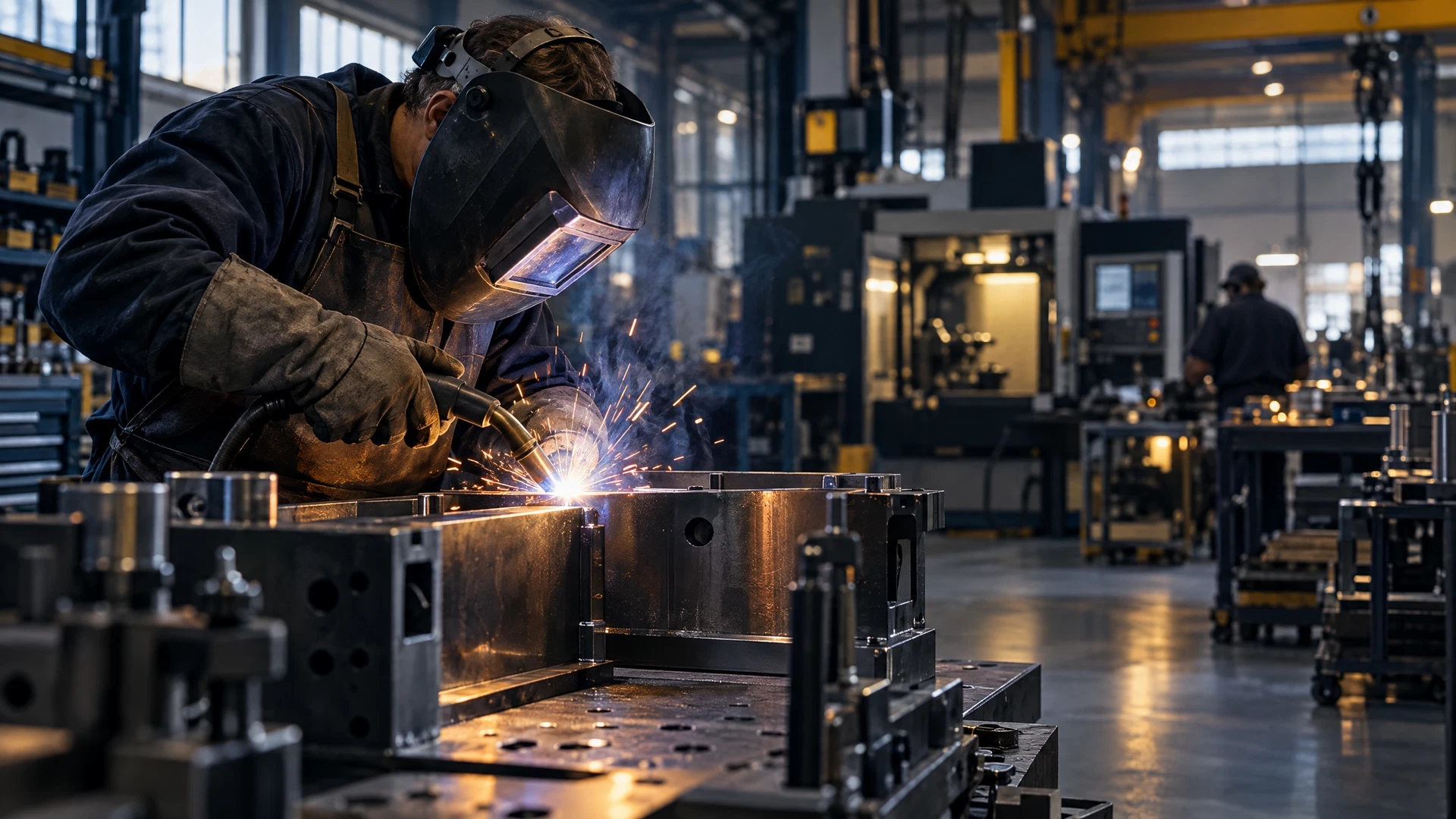Machiniste dans un atelier de fabrication